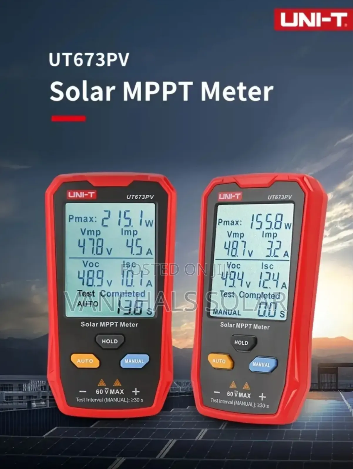 Solar Panel Meter Tester 800w