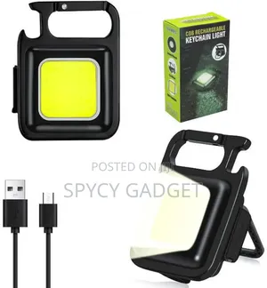 Cob Rechargeable Keychain Mini Light With Bottle Opener