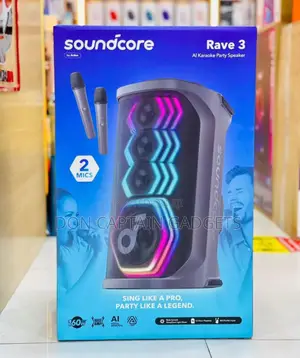 Photo - Anker Soundcore Rave 3 Party Speaker Ai Karaoke 2 Microphone