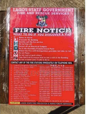 Photo - Fire Notice Sign