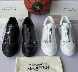 Exclusive Alexander McQueen White and Black Sneakers Shoe