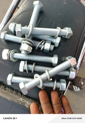 Hex Head Bolt and Nut (16mm X 120mm)