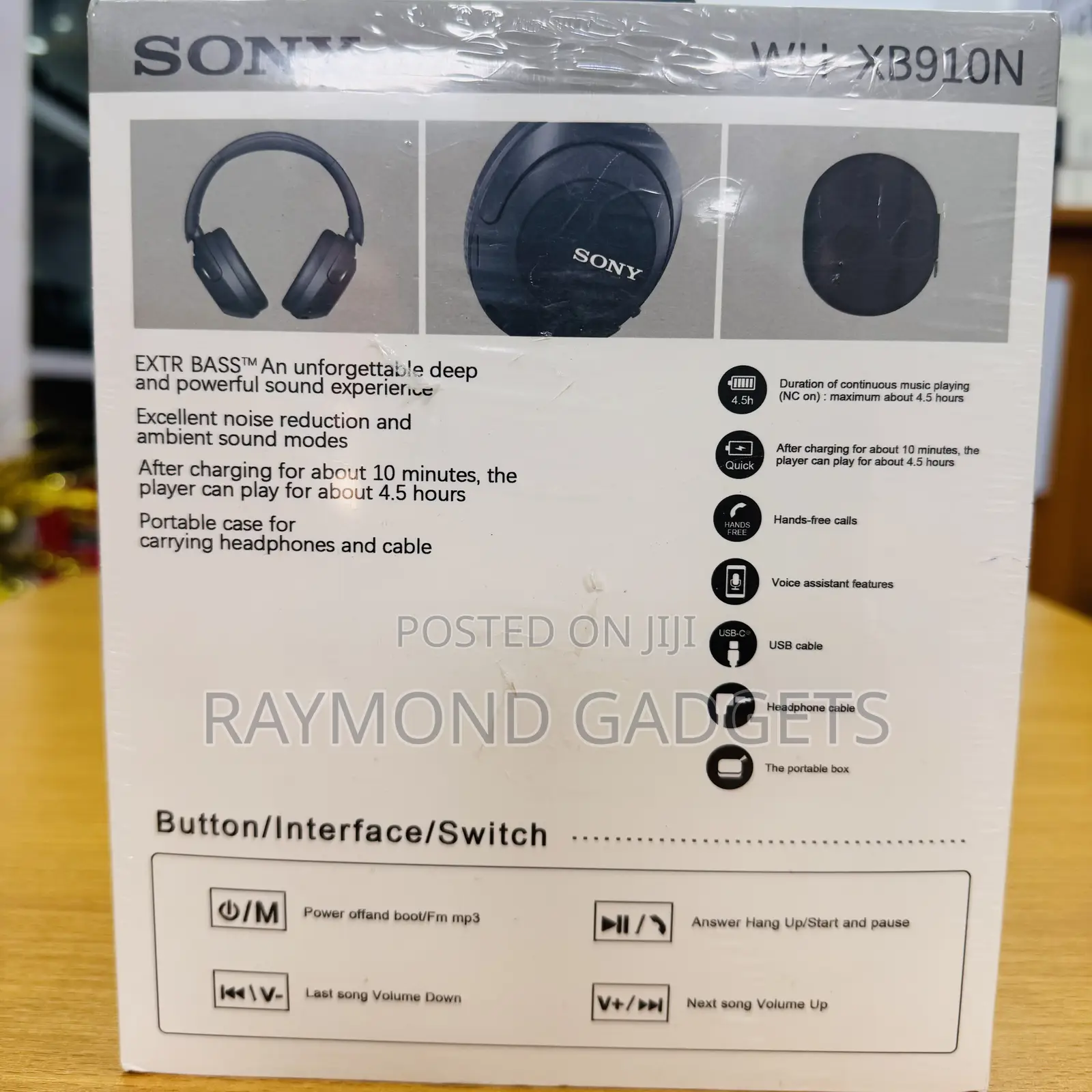 Wireless Headset Compatible With Sony Wh-Xb910n Design (Replica)