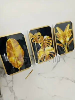 Golden Leafs Flowers of 3 In1 Set for Decoration