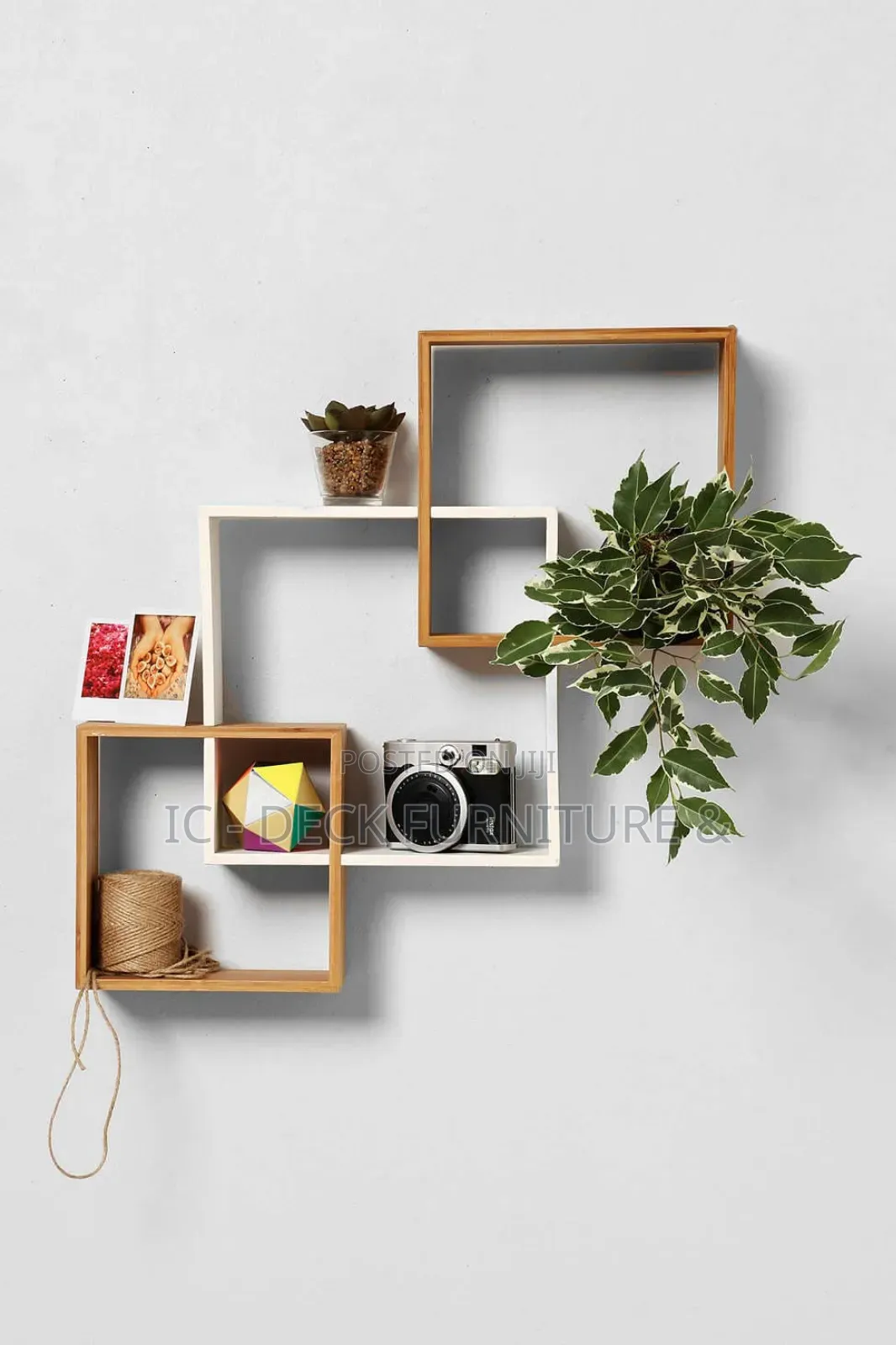 Bamboo Step 3 Box Wall Shelf