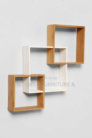 Bamboo Step 3 Box Wall Shelf