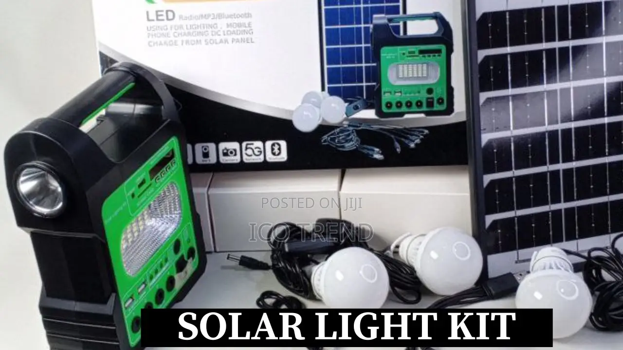 Solar Power Panel Light Kit 3*Led Bulb Power: 6v