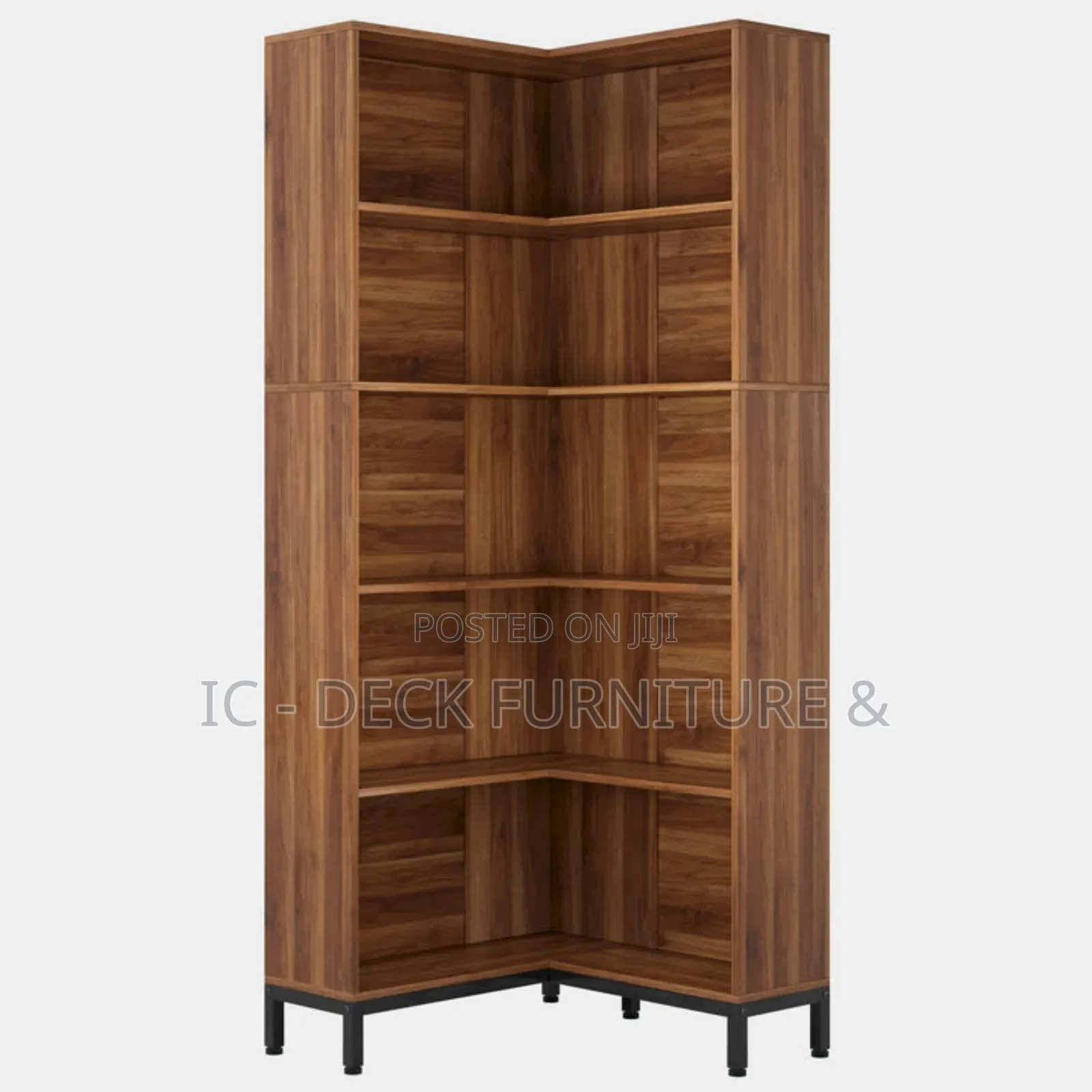6-Tier L-Shaped Bookcase Corner Bookshelf