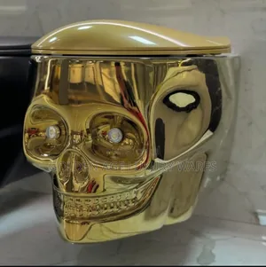 Gold Skull Design Concealed Wc