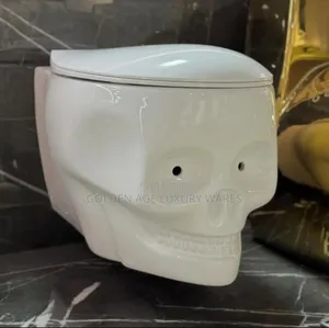 White Skull Design Concealed Wc