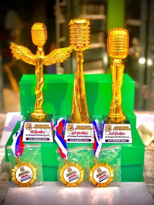 Photo - Mic Golden Trophy Plaque Are Available