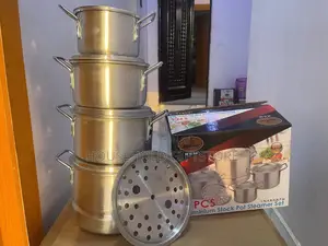 5pcs Hoffner Aluminum Pot Set With Steamer