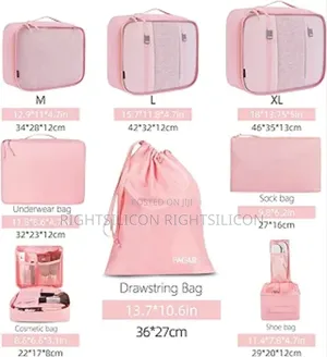 Usa Bagail 8 Set Packing Cubes Luggage Packing