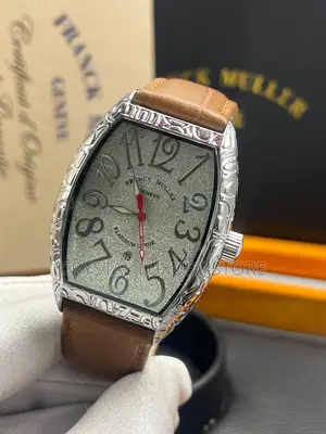Franck Muller Quality Men Genuine Leather Wristwatch