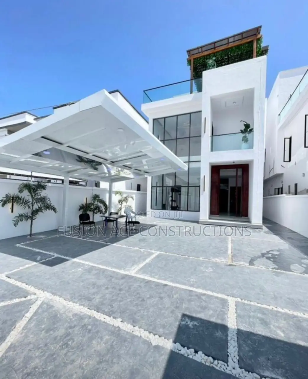 American Modern Cladded and Lightning Carport