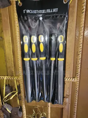 Set of File 8" Round Triangle Flat Rough