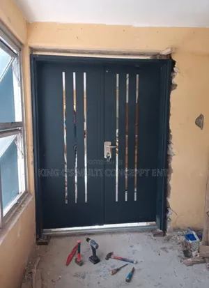 5ft by 7ft Gray Israeli Security Door
