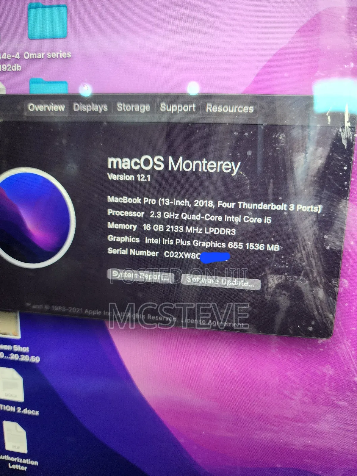 Laptop Apple MacBook Pro 2018 16GB Intel Core I5 SSD 256GB