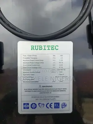 Rubitec 450watts Solar Panel
