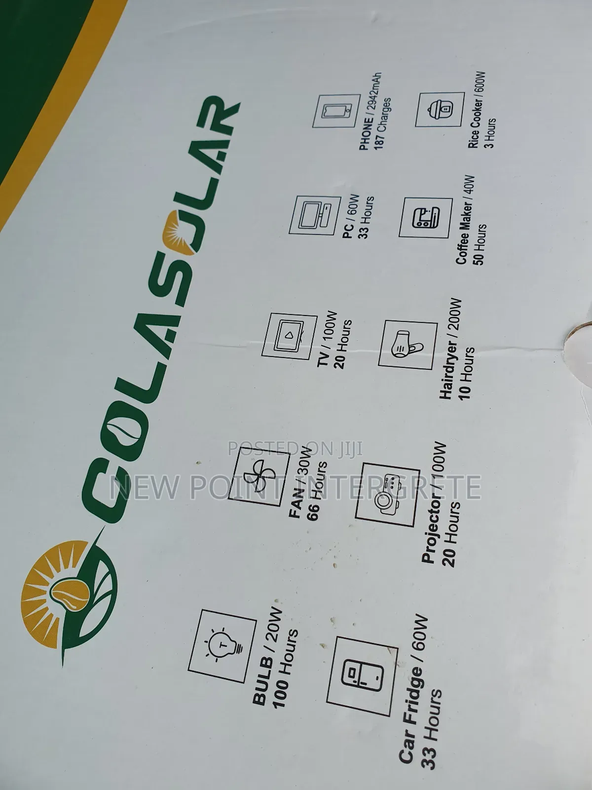 2000w Colasolar Generator