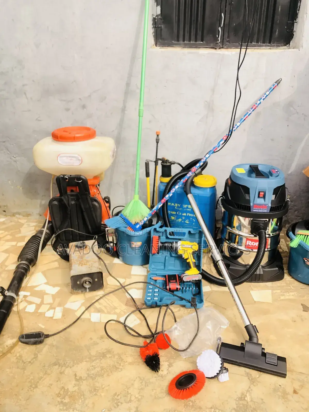 Construction Cleaning and Upholstery Service.