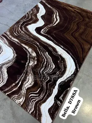 Quality Brown Design Center Rug.