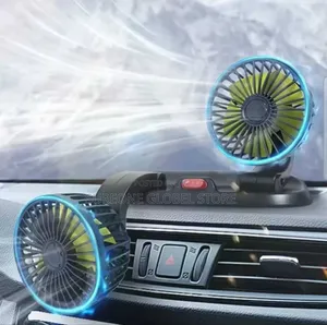 Car Fan Usb 12v 24v Double-Head 360 Fan