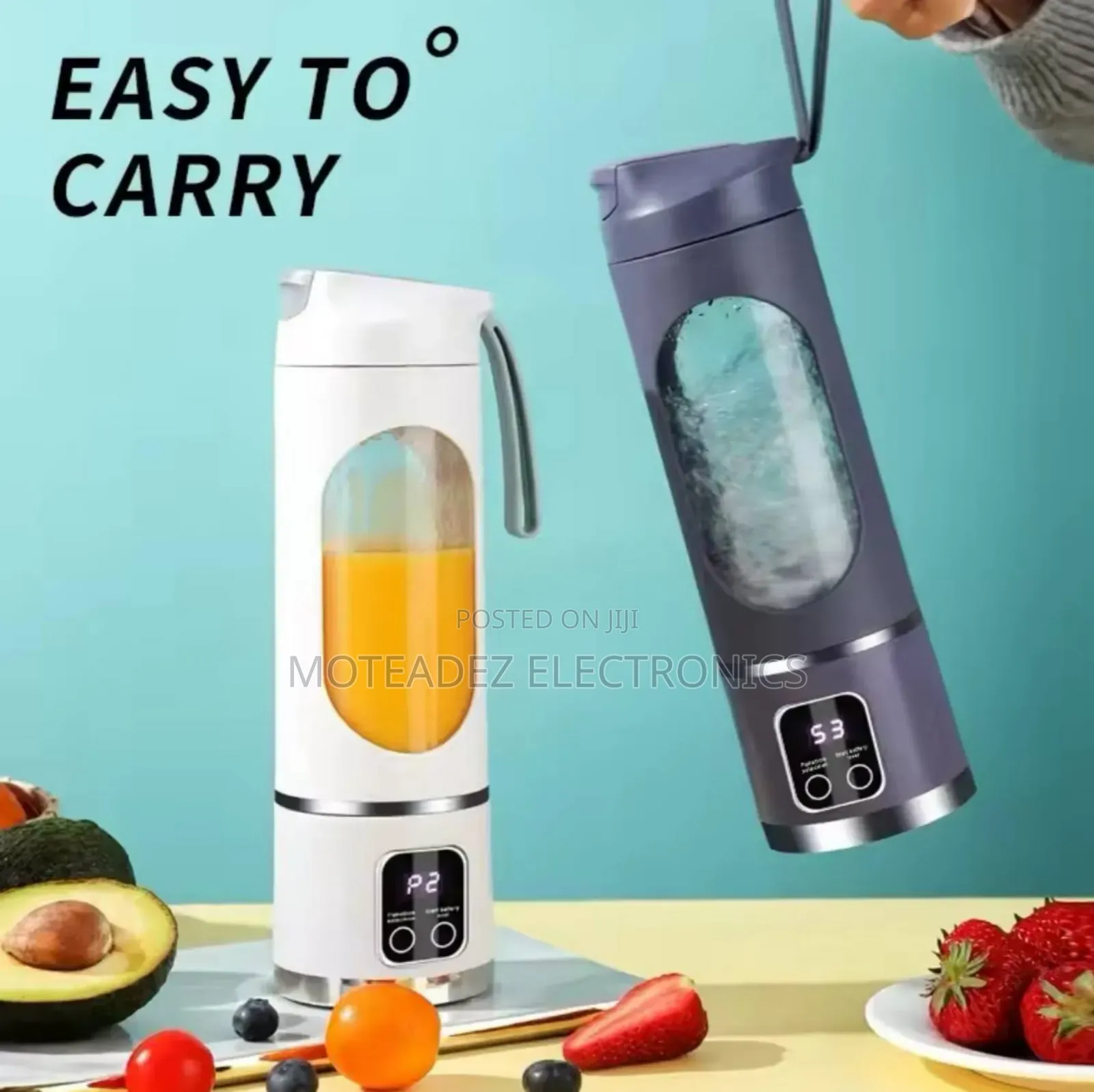 Rechargeable Portable Fruit Juicer With Digital Display