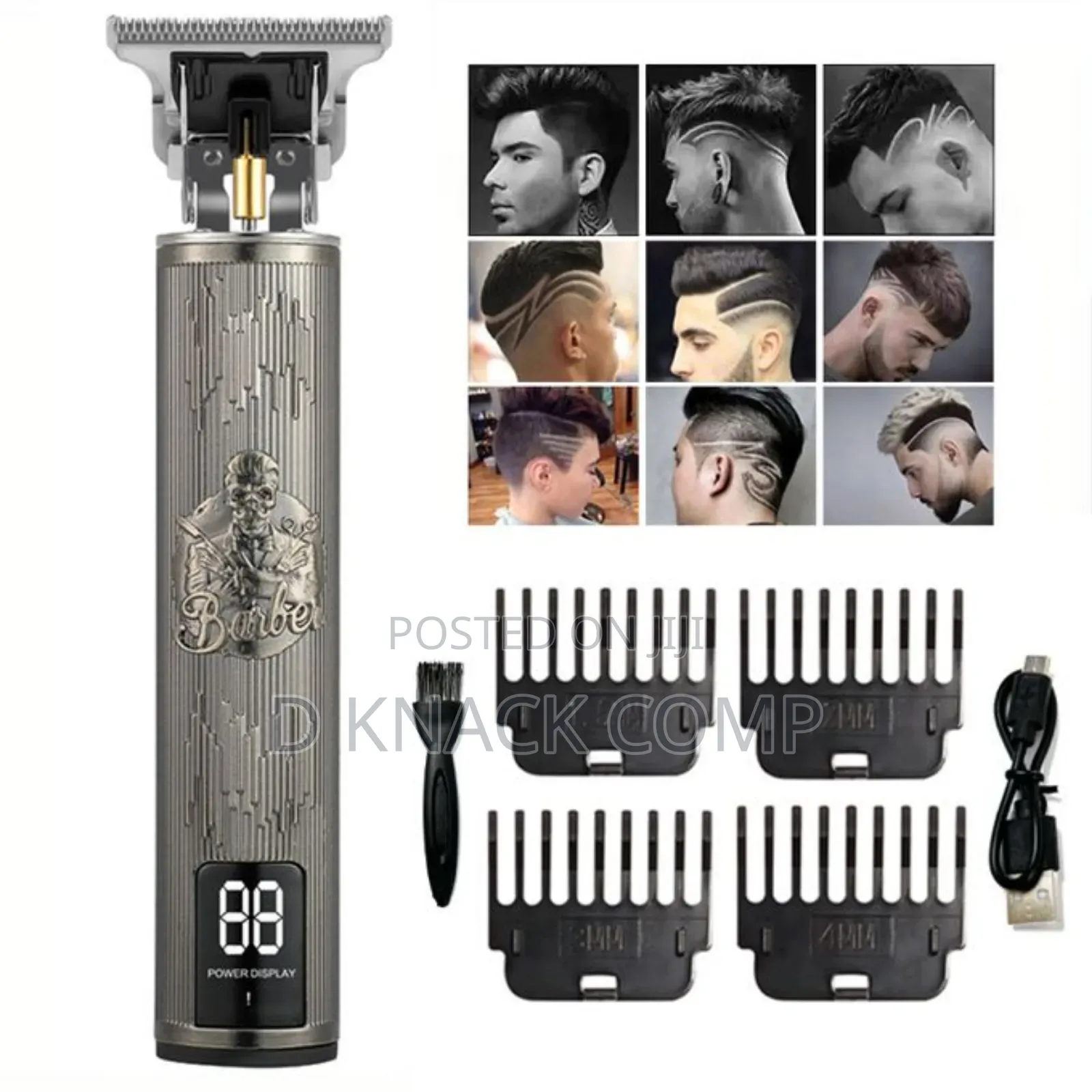 Led Display Hair Clippers With Usb Rechargeable