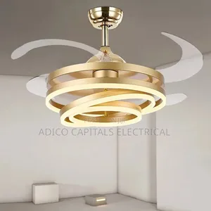 Led Chandelier With Rotatable Fan
