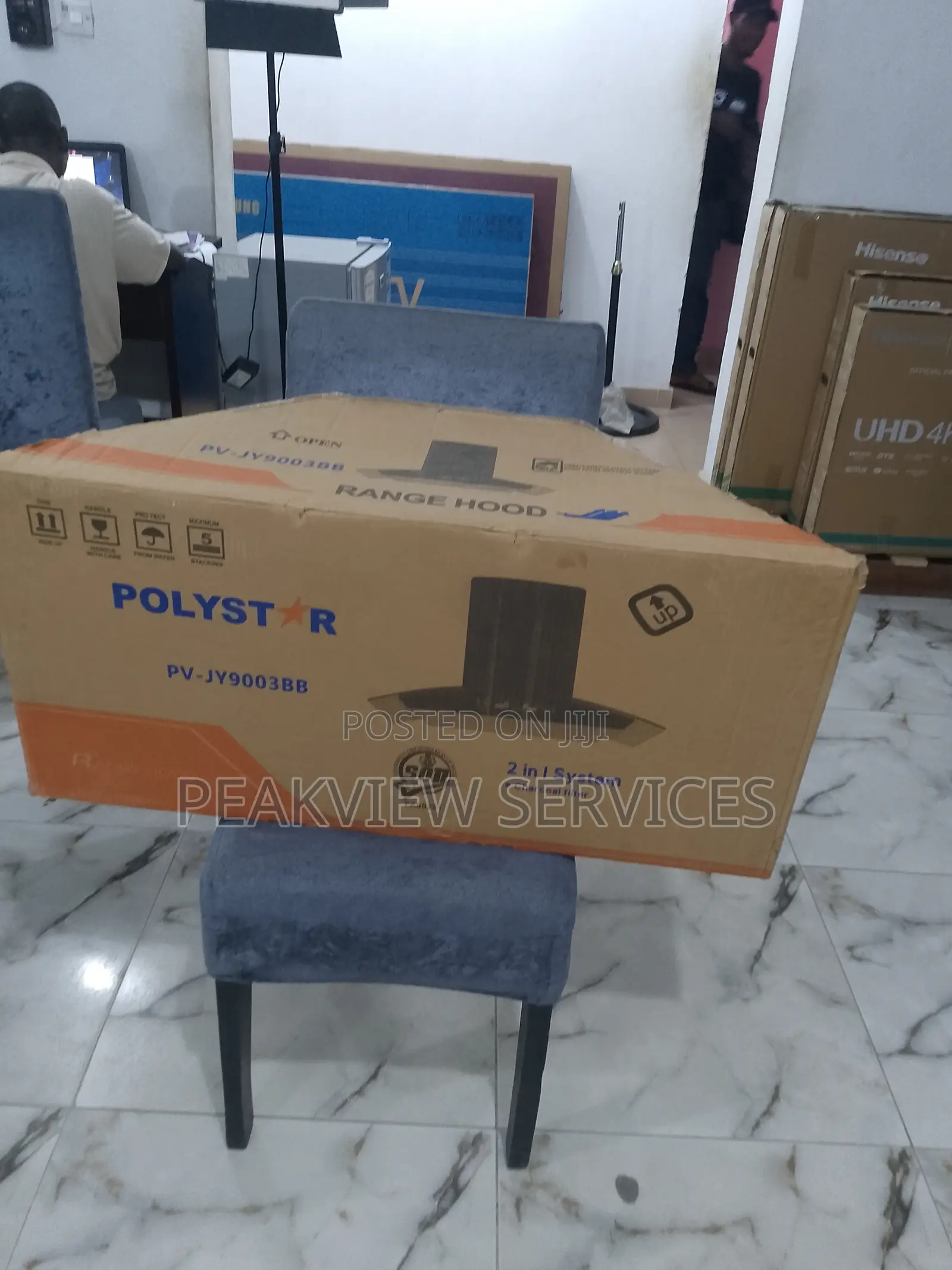 Sleek Design Extractor - Polystar 2in1 System 90cm Range Hoo
