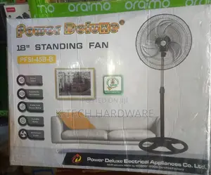 Power Deluxe 18 Inch Pedestal Fan Pfsi-45b-