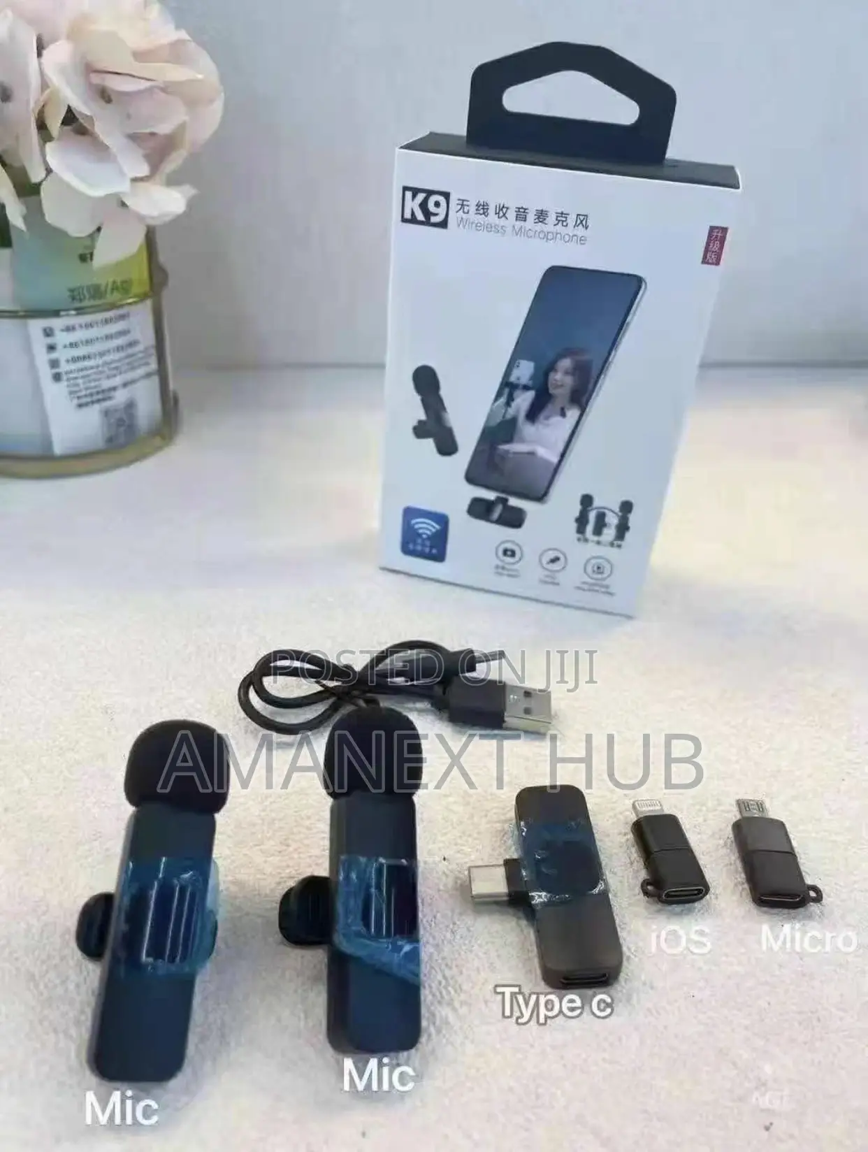 Dual Wireless Microphone for (iPhone, Android and Type C)
