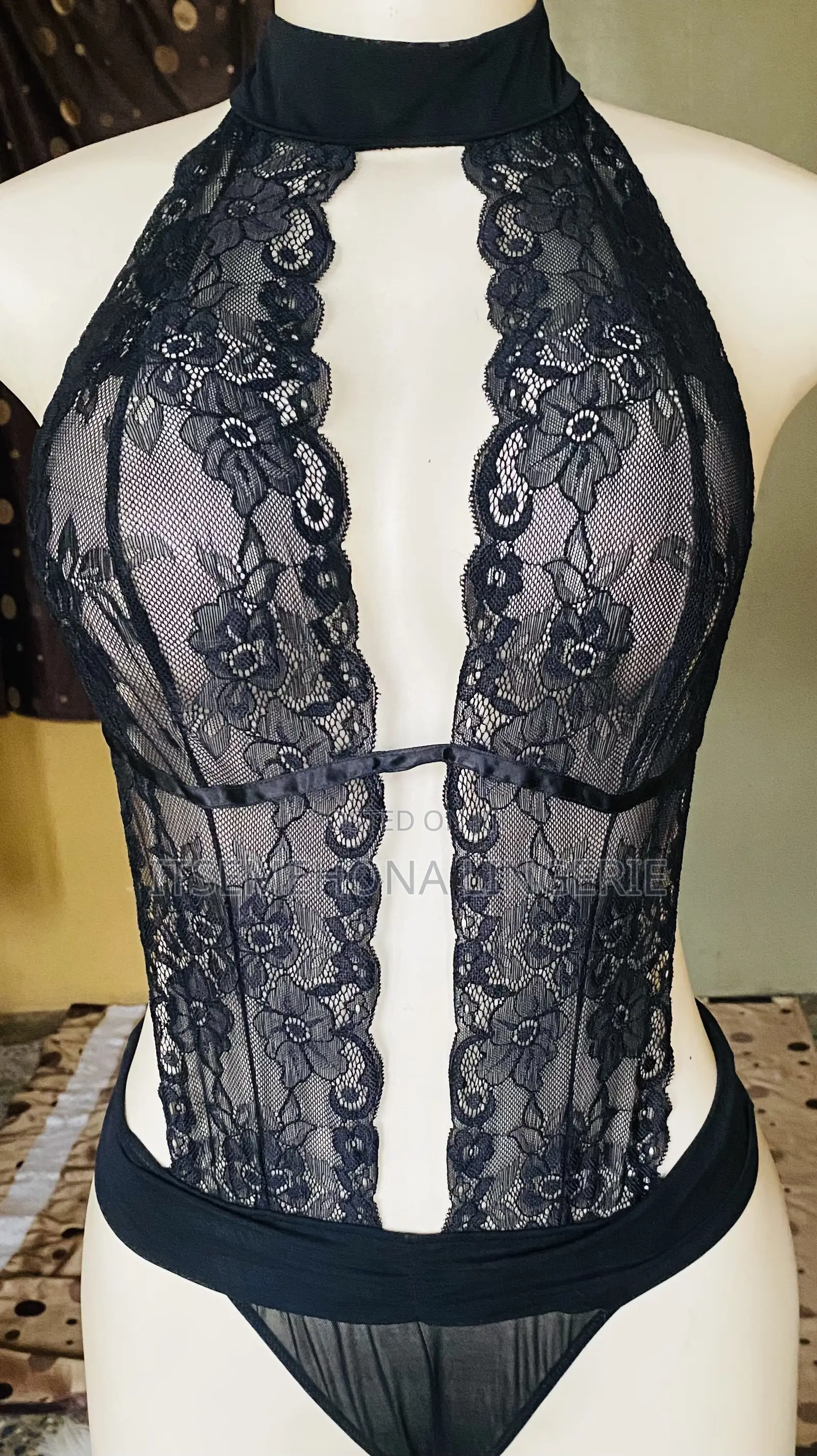 Lascana Plunge Lace Thong Bodysuit