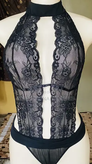 Lascana Plunge Lace Thong Bodysuit