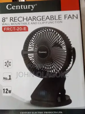 8" Hangable Century Rechargeable Fan