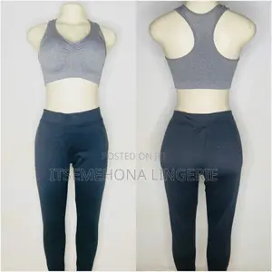 Grey Sport Bra and Leggings Set
