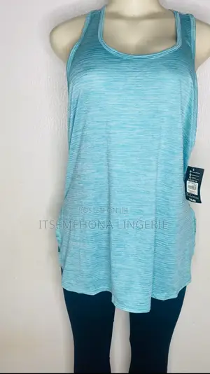 Blue Tank Top and Leggings Set