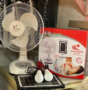 Photo - Golden Breeze Rechargeable Fan With Solar Panel