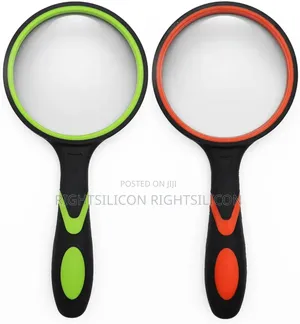 Usa 2 Pack 75mm 10x Handheld Magnifying Glass,Rubber Reading