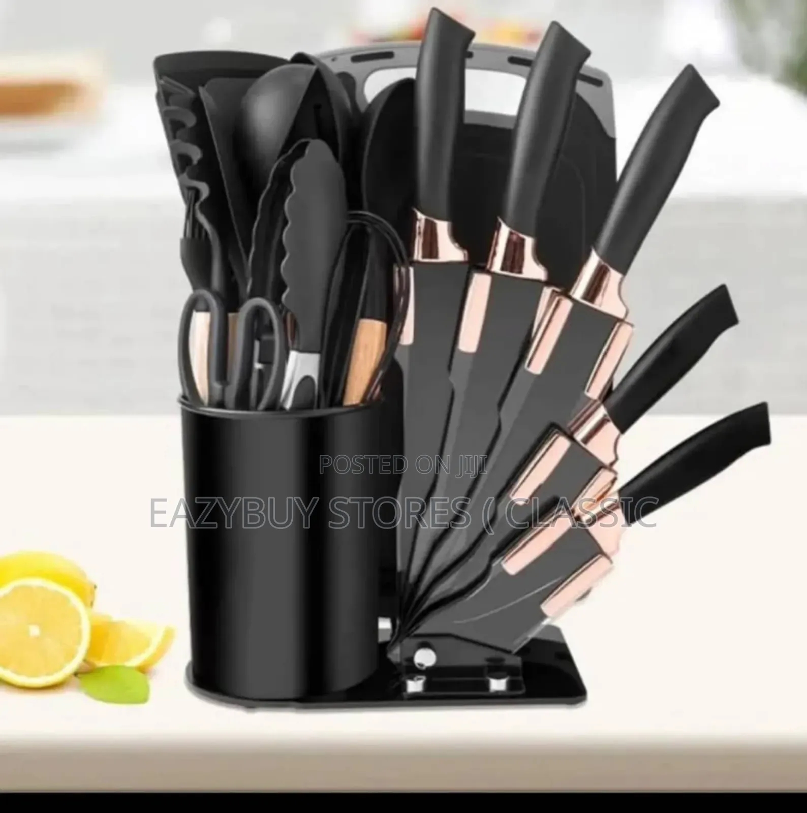 19pcs Set Knife With Silicone Kitchen Tools Set