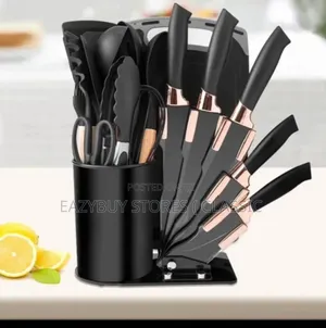 19pcs Set Knife With Silicone Kitchen Tools Set
