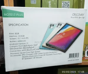 New Discover Note 17 Plus 512 GB Silver