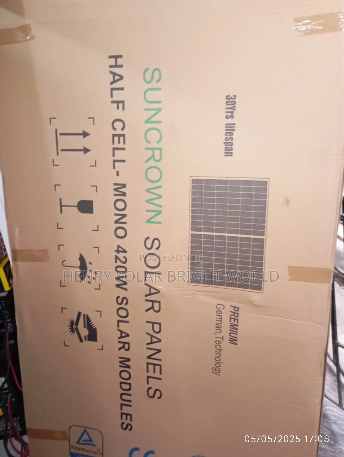 Suncrown Panel 420w Halve Cut