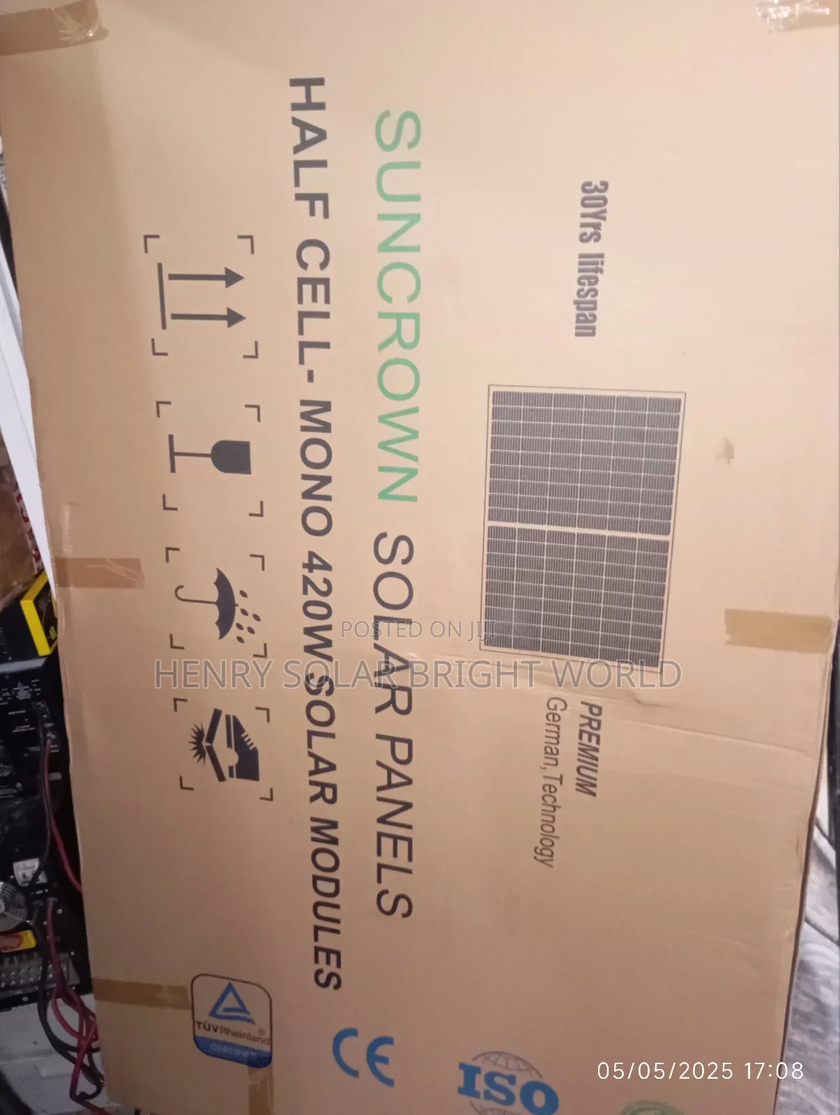 Suncrown Panel 420w Halve Cut