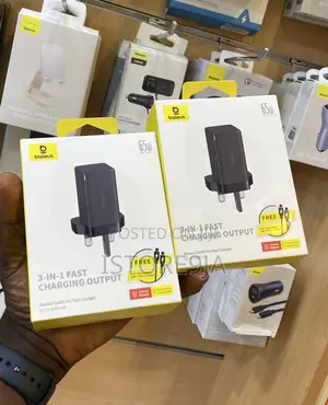 Baseus 3 in 1 Charging Output 65w Fast Charger