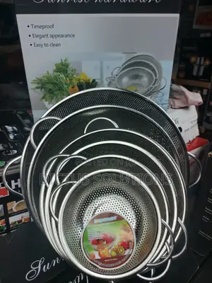 6pcs Non Rusty Stainless Colander Sieve