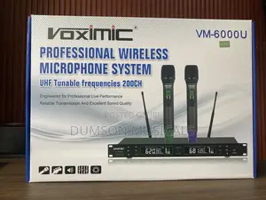 Voximic Professional Wireless Microphone System Uhf Wm-6000u