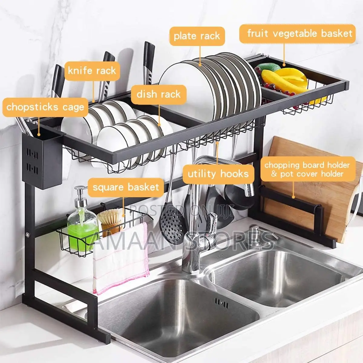 Over the Sink Plate Rack (85cm, Double Sink)