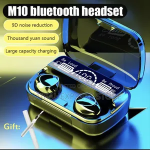 M10 Bluetooth Earbud Finger Print Touch With Power Bank
